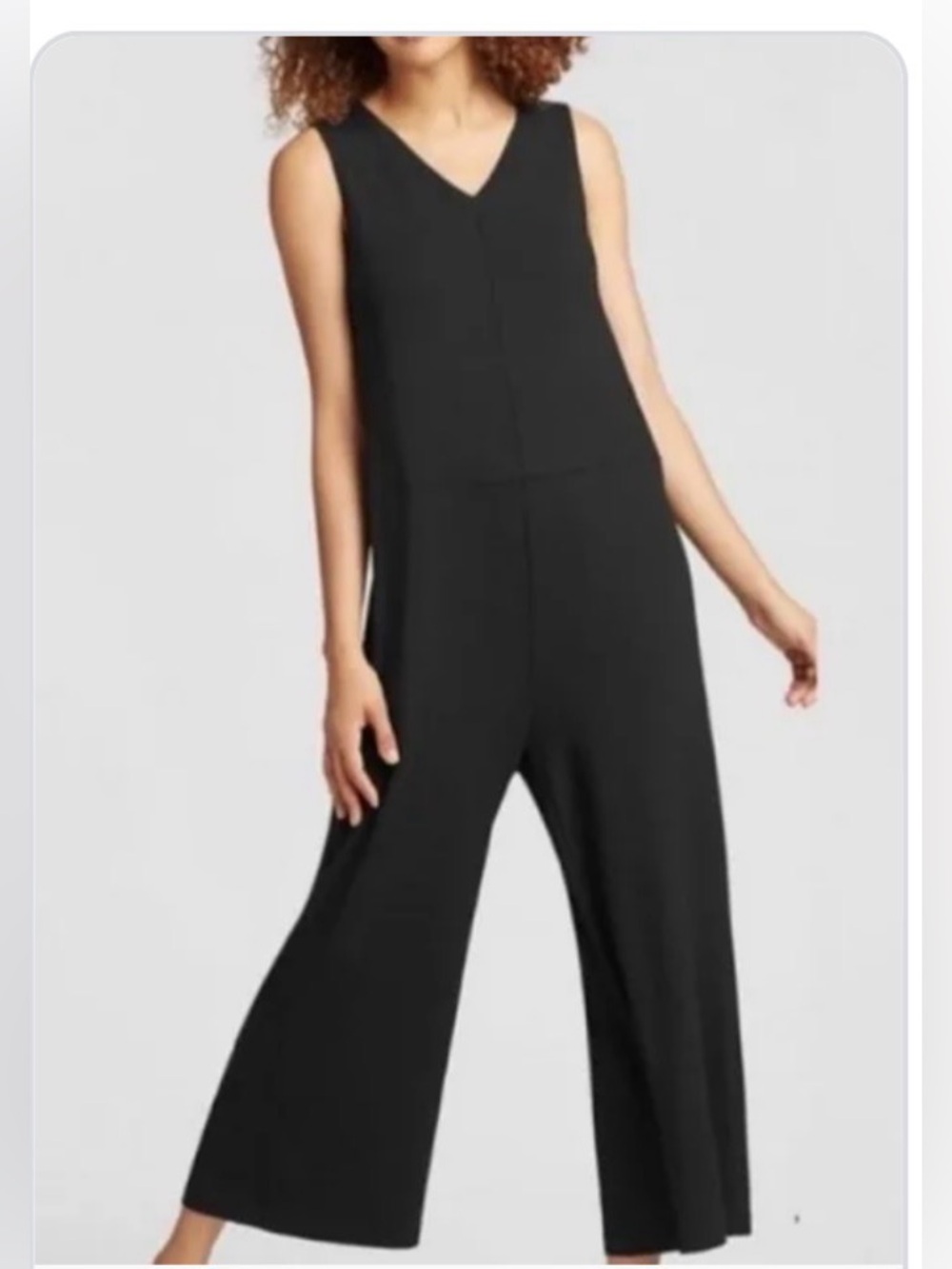 Eileen fisher black relaxed fit jumpsuit size XL